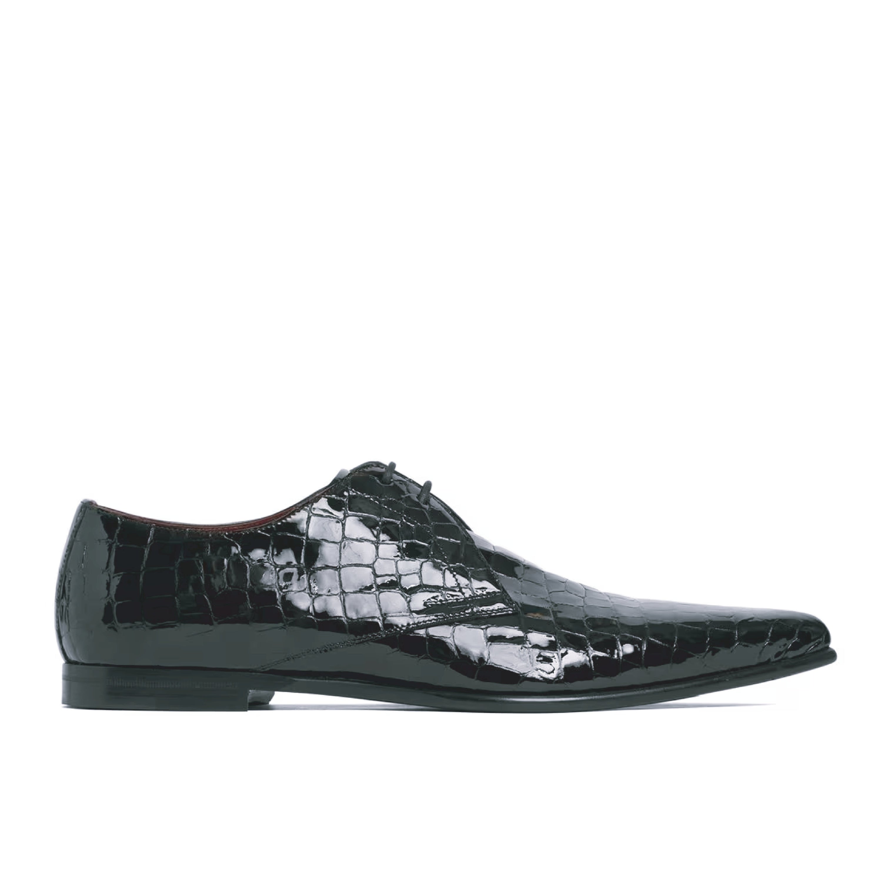 Dolce & Gabbana Achille Croc Embossed Derby