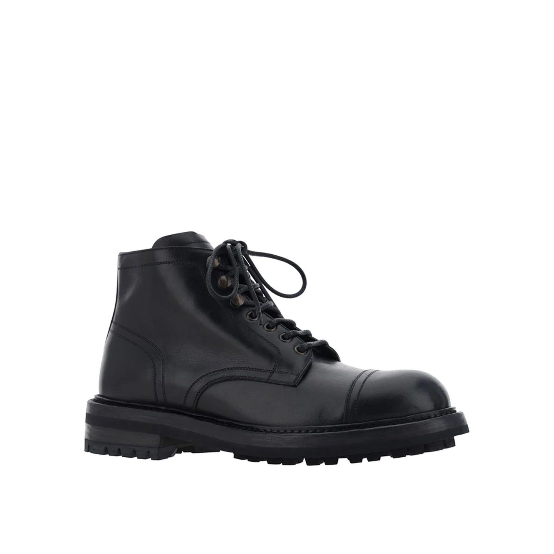 Dolce & Gabbana Lace-Up Leather Boots