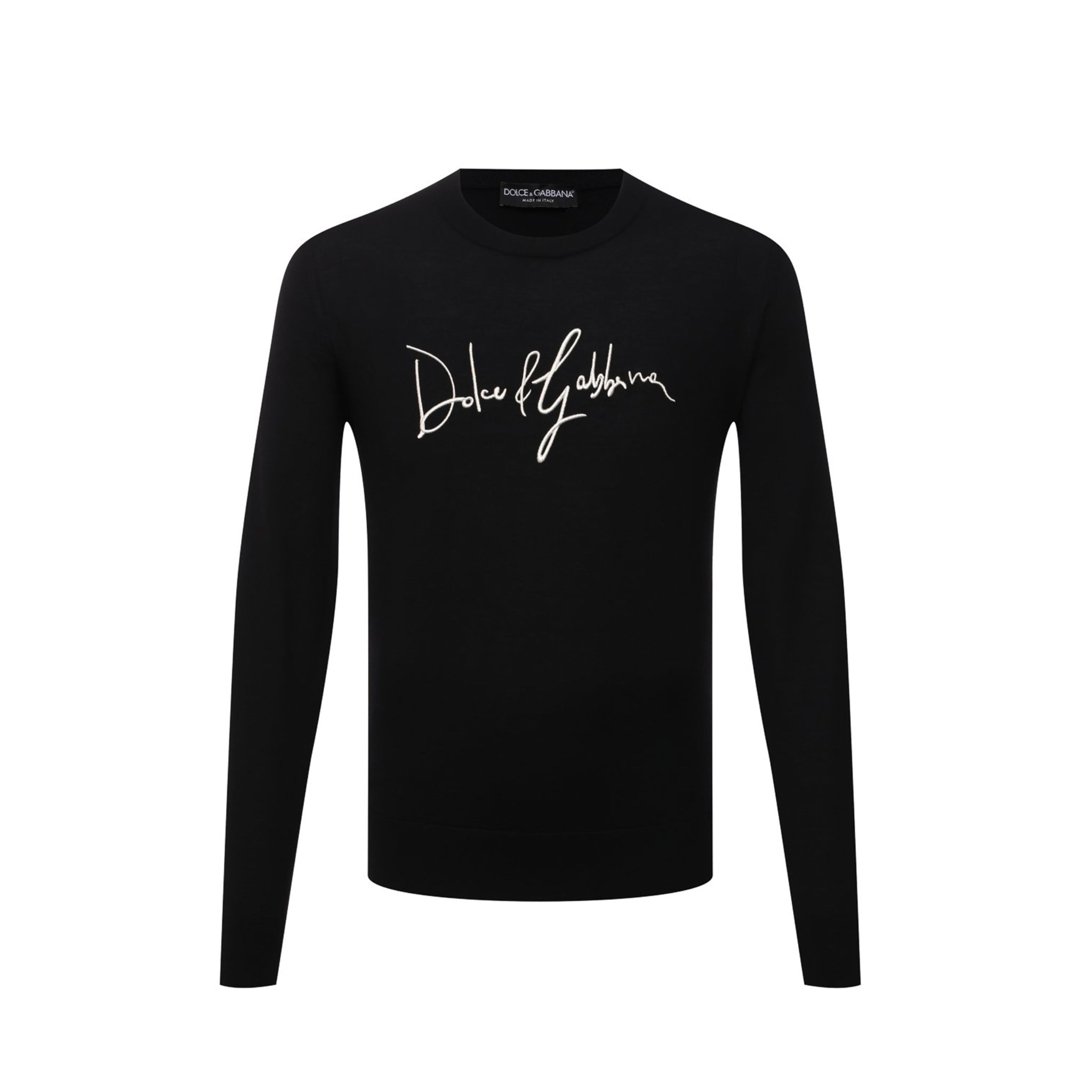 Dolce & Gabbana Logo Embroidered Wool Sweater