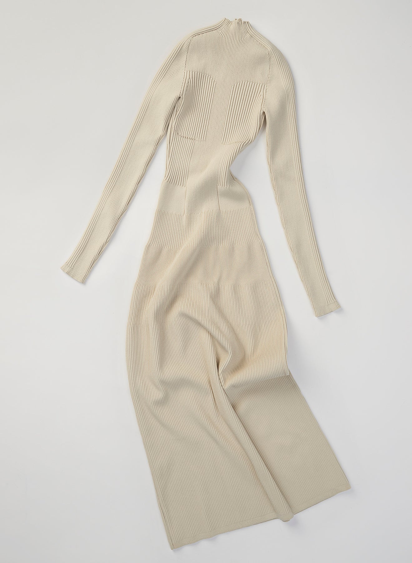 AERON LARA ECO STRETCH Cut-out back dress – cream