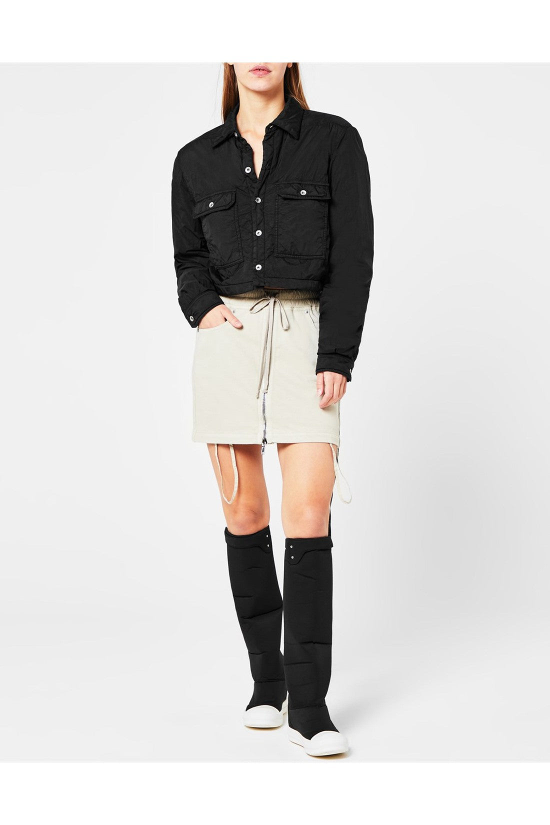 Rick Owens DRKSHDW-OUTLET-SALE-DRKSHDW Cropped Outershirt Padded Jacket-ARCHIVIST