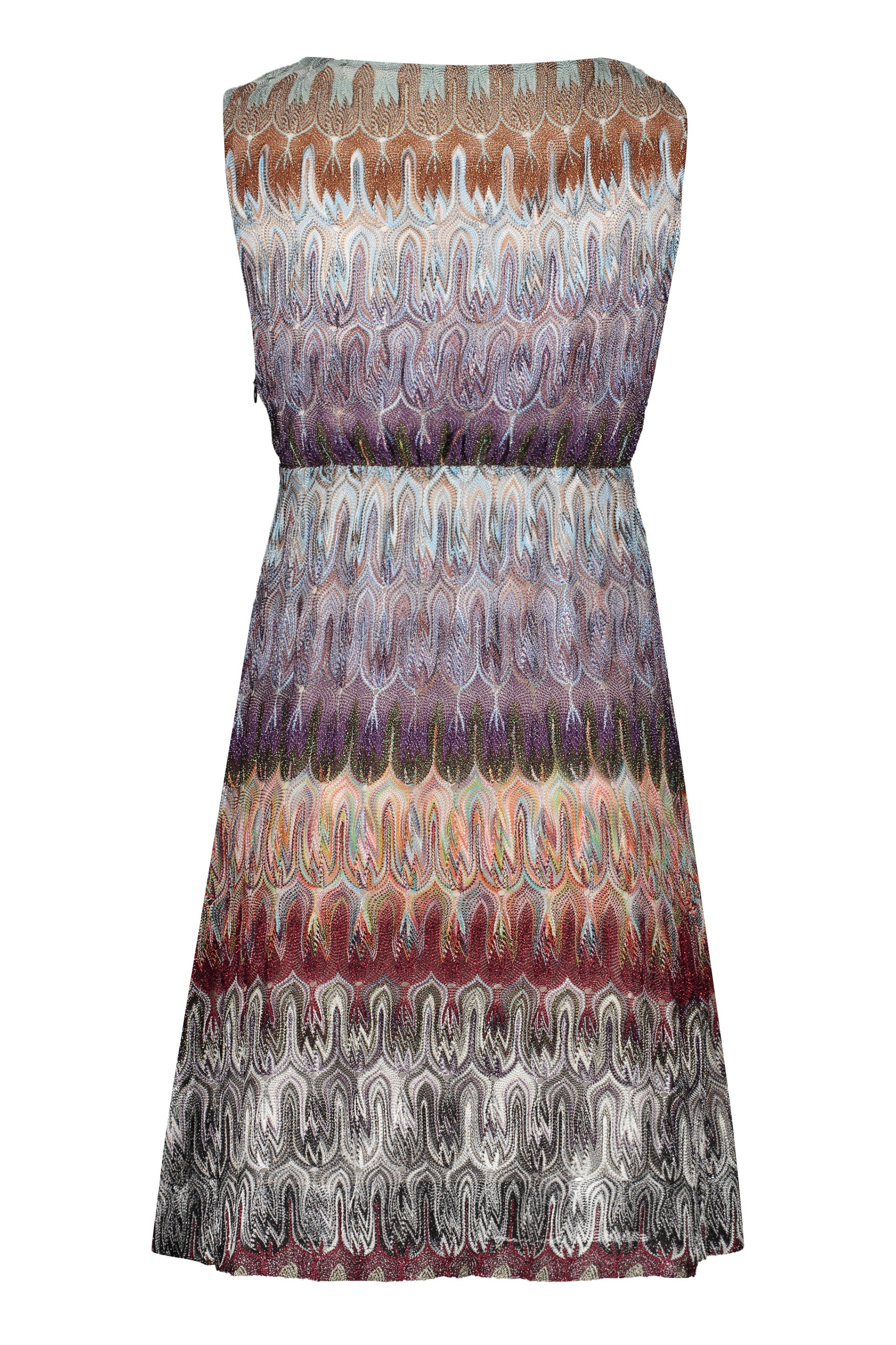 Abstract motif knitted dress