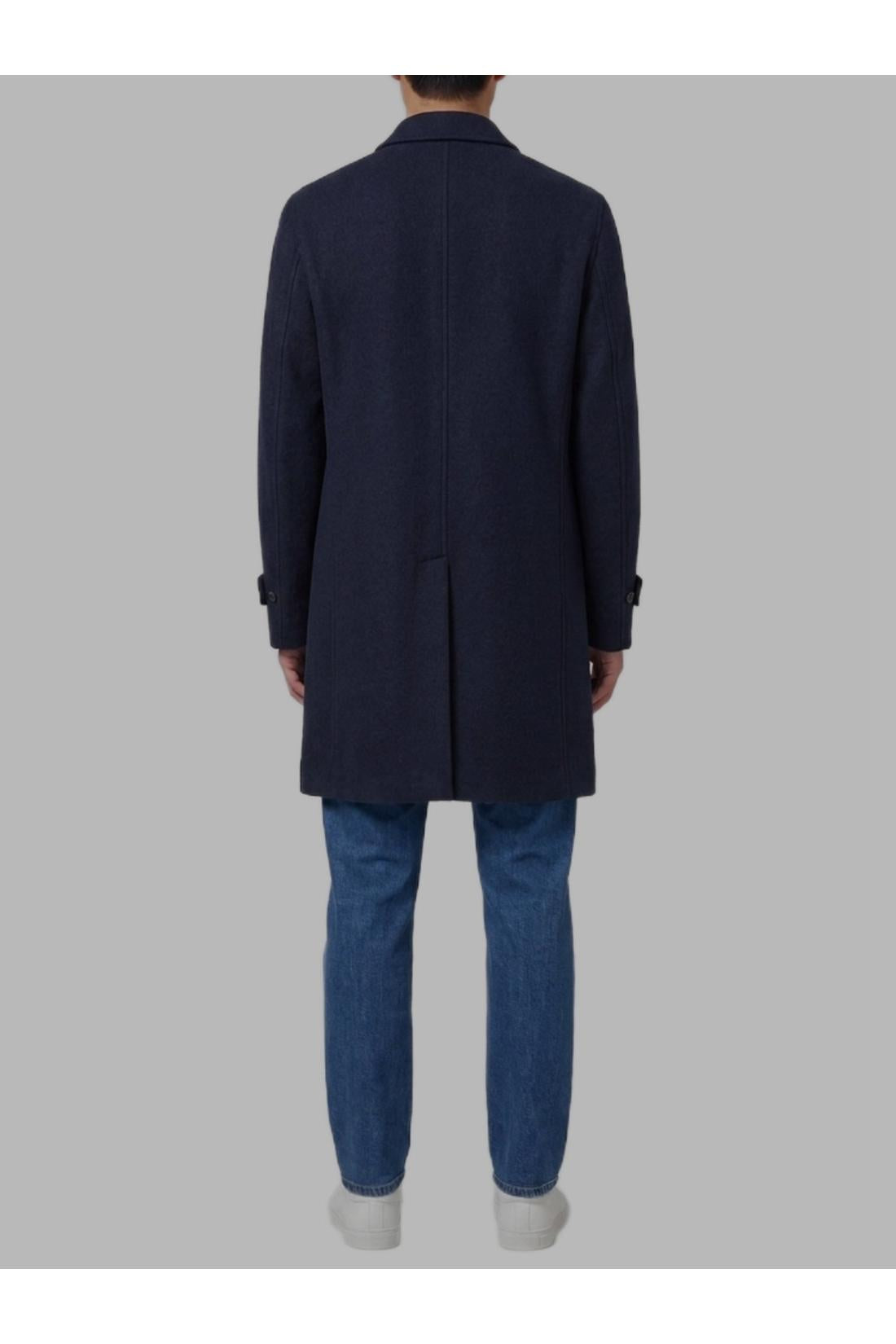 Lardini-OUTLET-SALE-Dark blue single-breasted coat-ARCHIVIST