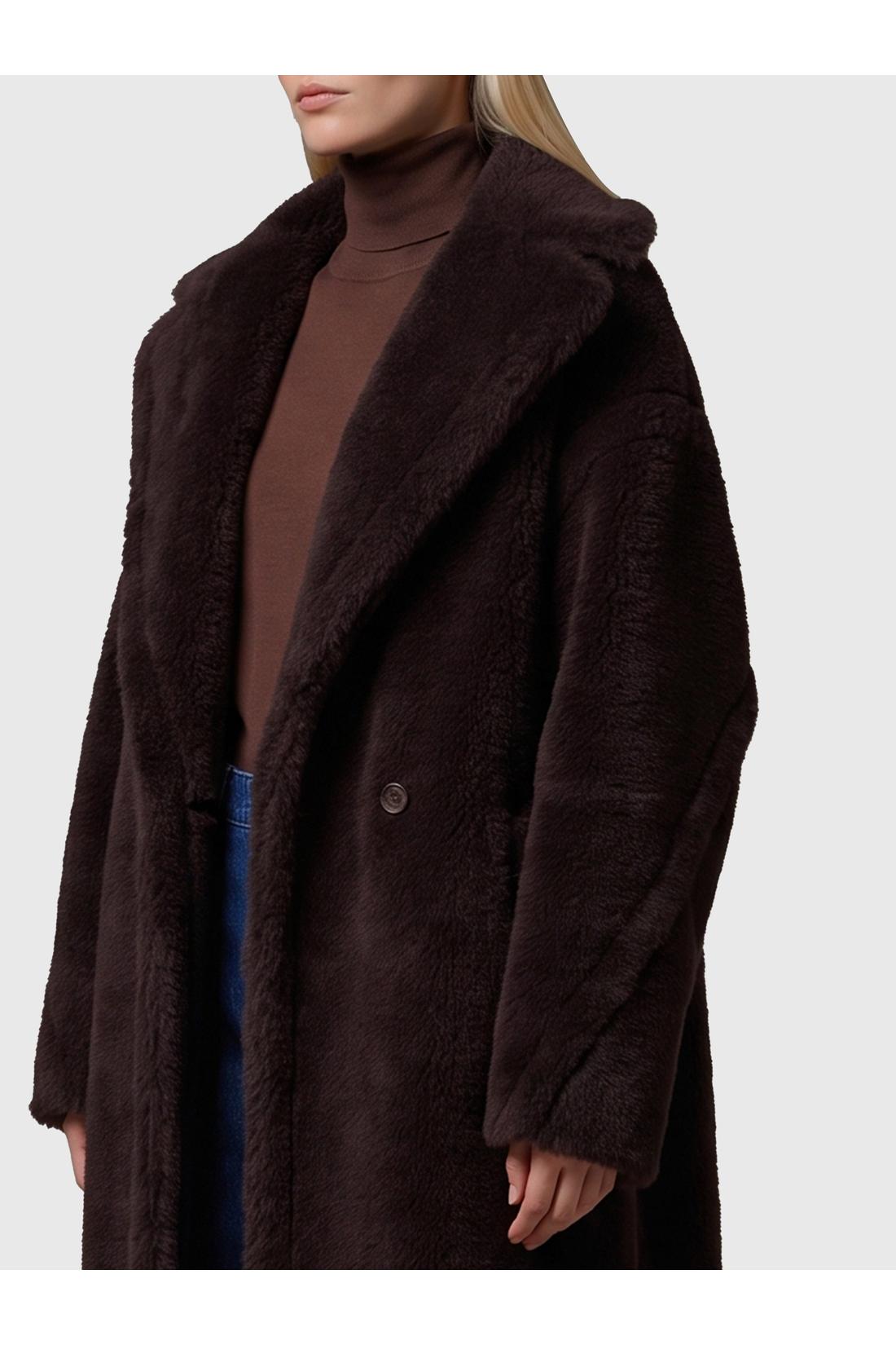 Max Mara-OUTLET-SALE-Dark brown Teddy Bear coat-ARCHIVIST