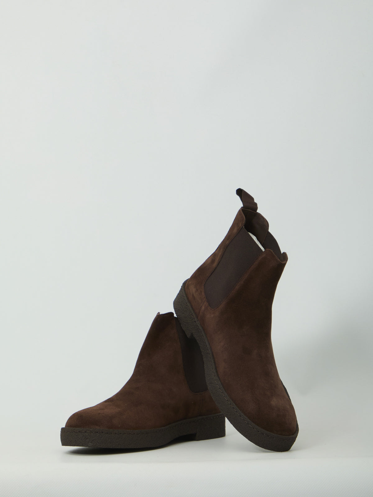 Common Projects-OUTLET-SALE-Dark brown suede Chelsea boots-ARCHIVIST