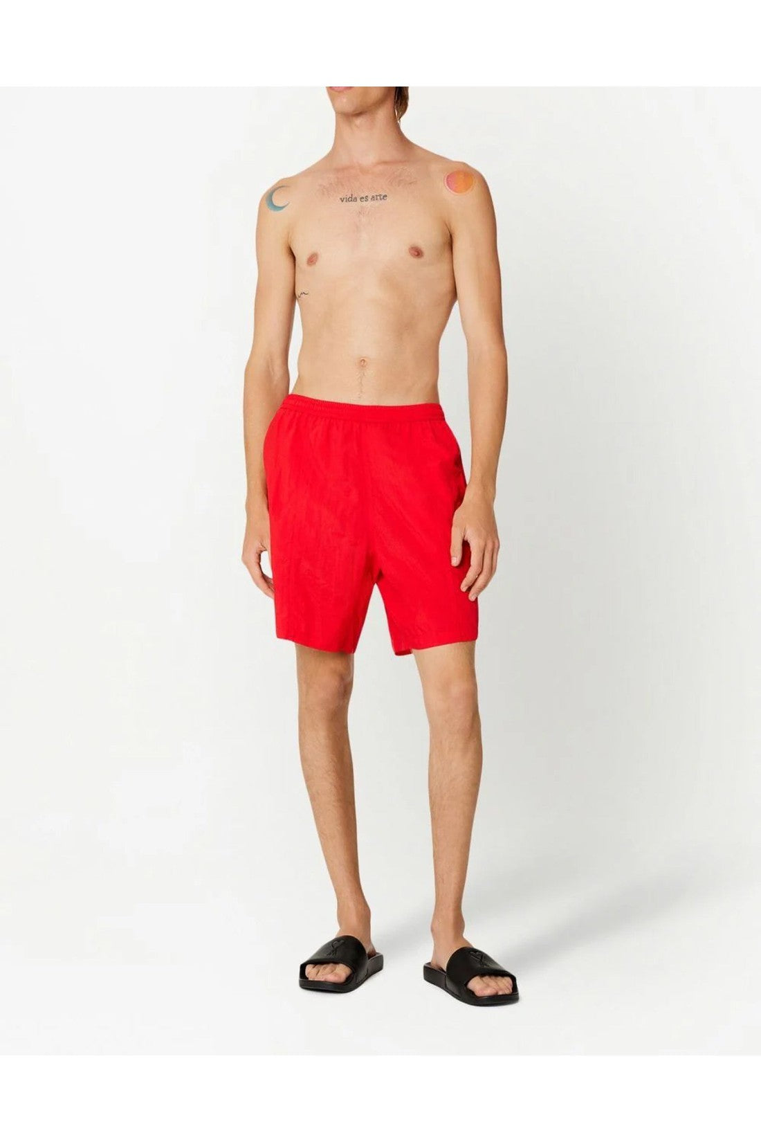 AMI Paris-OUTLET-SALE-De Coeur Logo Swim Shorts-ARCHIVIST