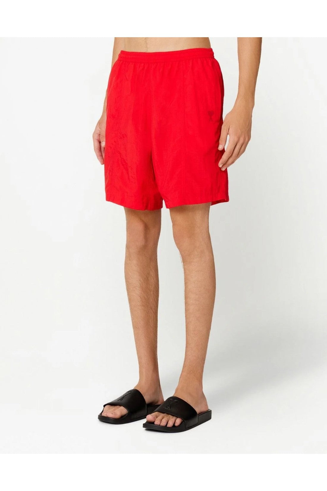 AMI Paris-OUTLET-SALE-De Coeur Logo Swim Shorts-ARCHIVIST