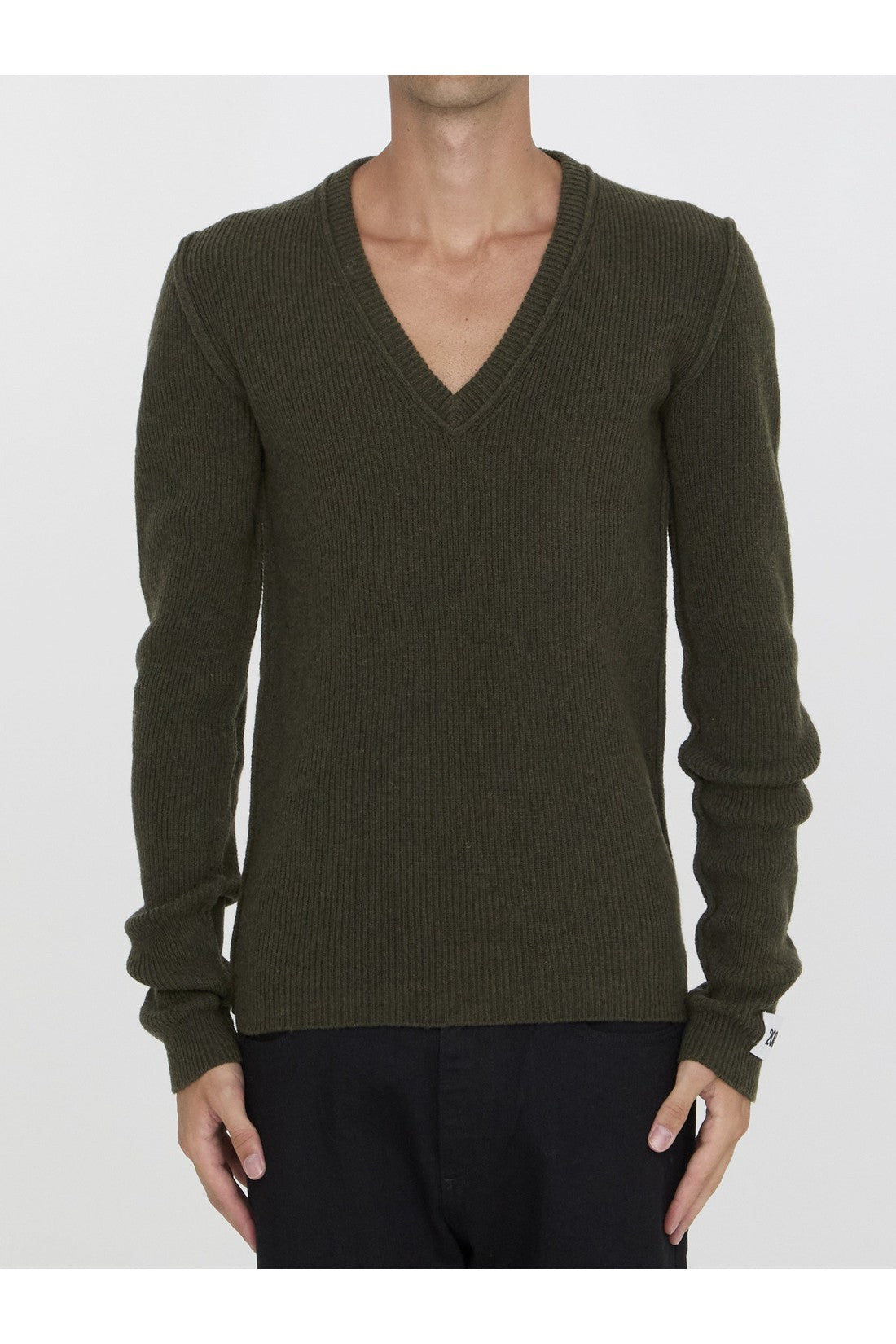 DOLCE&GABBANA-OUTLET-SALE-Deep V-neck sweater-ARCHIVIST