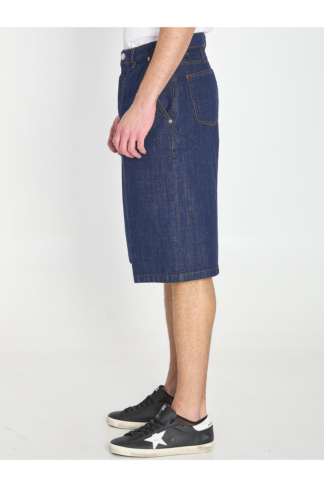 Ami Paris-OUTLET-SALE-Denim bermuda shorts-ARCHIVIST