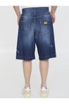 DOLCE&GABBANA-OUTLET-SALE-Denim bermuda shorts-ARCHIVIST