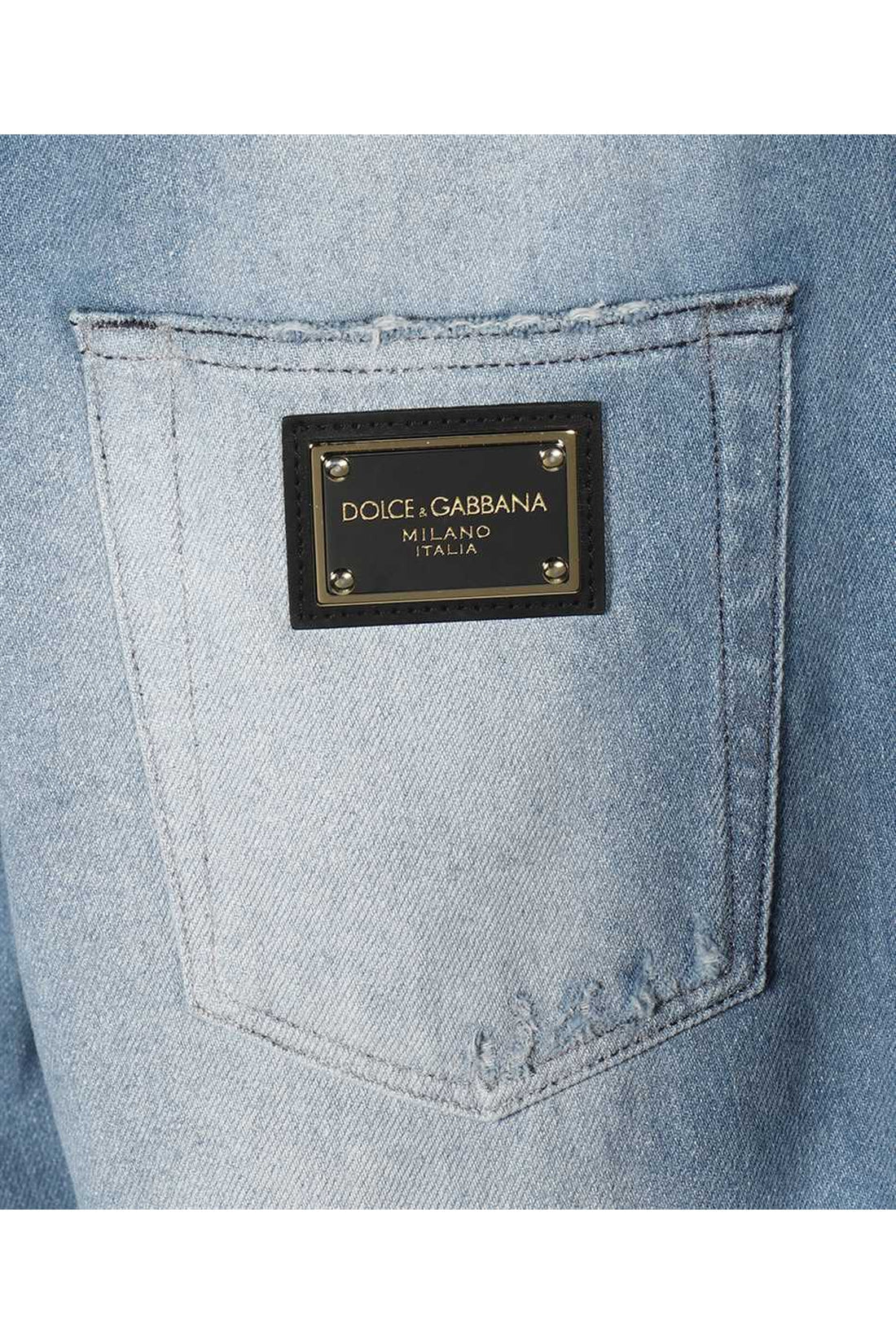 Dolce & Gabbana-OUTLET-SALE-Denim bermuda shorts-ARCHIVIST