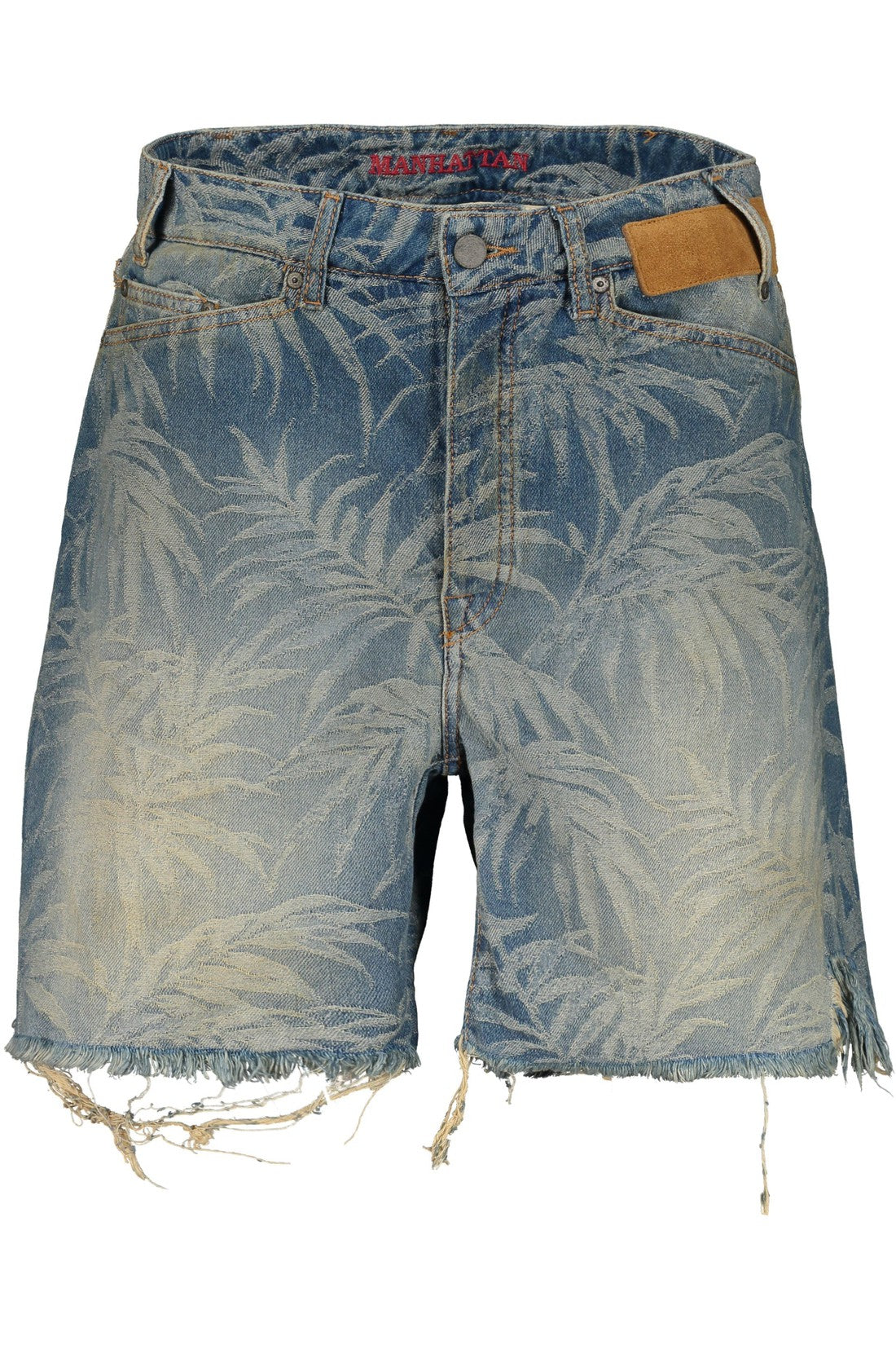 Palm Angels-OUTLET-SALE-Denim bermuda shorts-ARCHIVIST