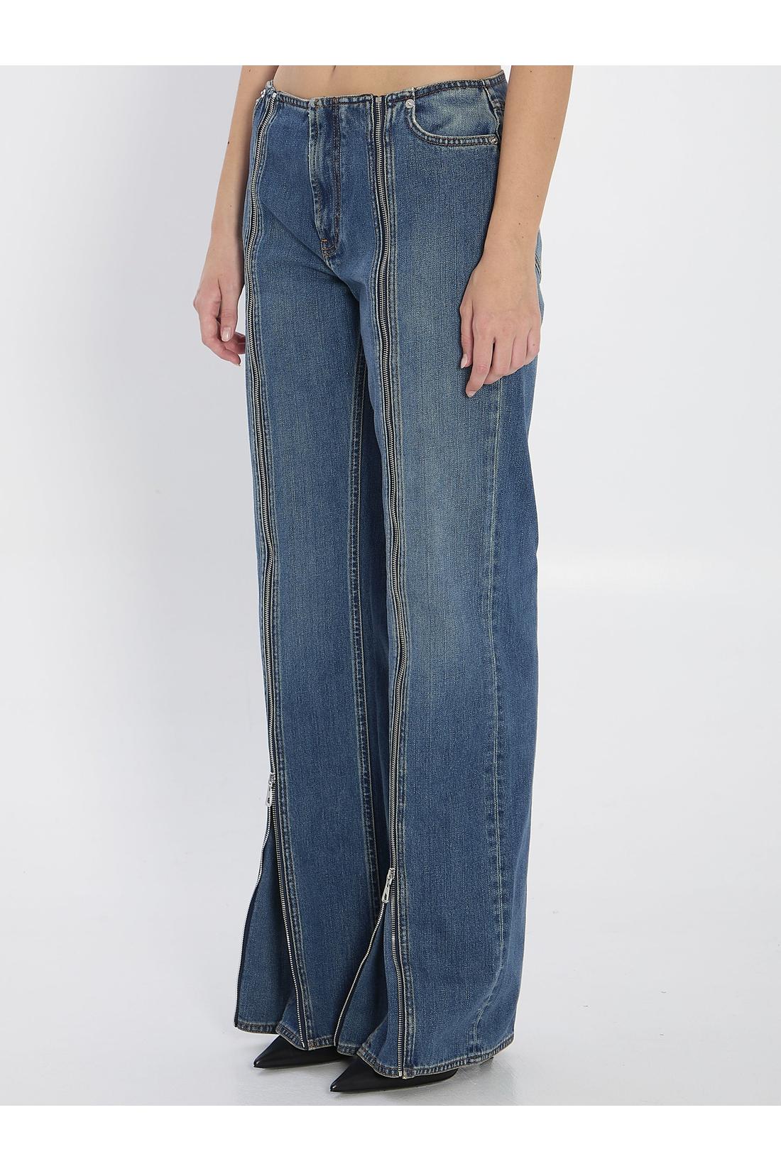 Jean Paul Gaultier-OUTLET-SALE-Denim front zipped trousers-ARCHIVIST