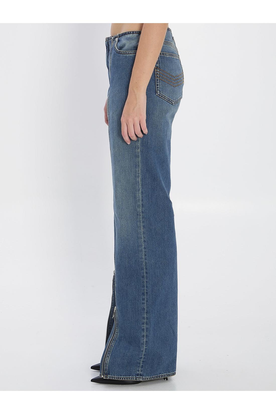 Jean Paul Gaultier-OUTLET-SALE-Denim front zipped trousers-ARCHIVIST