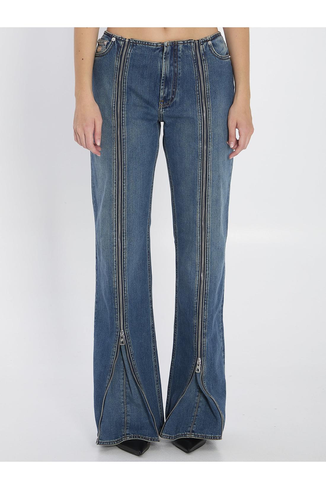 Jean Paul Gaultier-OUTLET-SALE-Denim front zipped trousers-ARCHIVIST