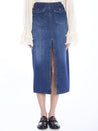 CHLOE-OUTLET-SALE-Denim midi skirt-ARCHIVIST