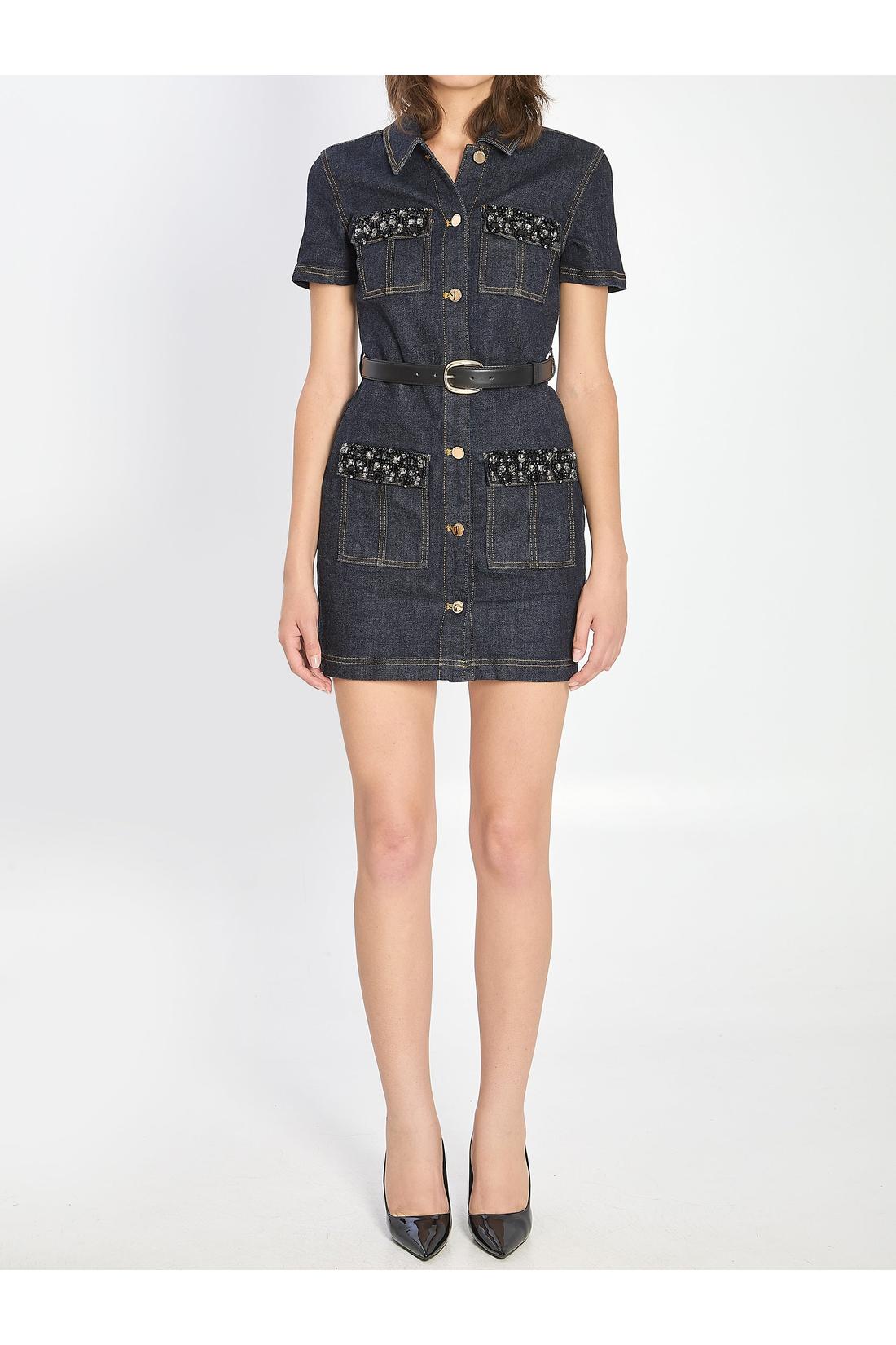 Self Portrait-OUTLET-SALE-Denim mini dress-ARCHIVIST