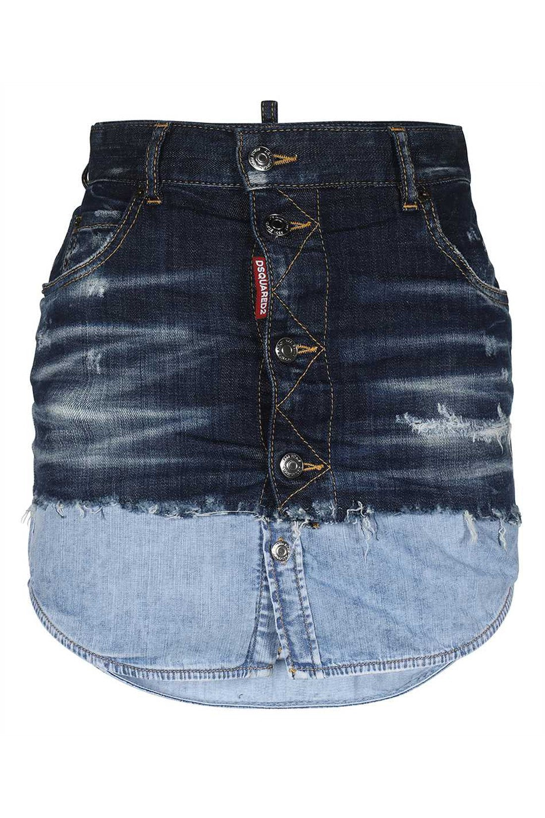 Dsquared2-OUTLET-SALE-Denim mini skirt-ARCHIVIST