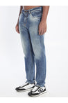 Dolce & Gabbana-OUTLET-SALE-Denim pants with plaque-ARCHIVIST