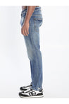 Dolce & Gabbana-OUTLET-SALE-Denim pants with plaque-ARCHIVIST
