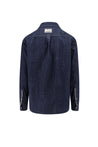 DOLCE & GABBANA-OUTLET-SALE-Denim shirt with logoed label-ARCHIVIST