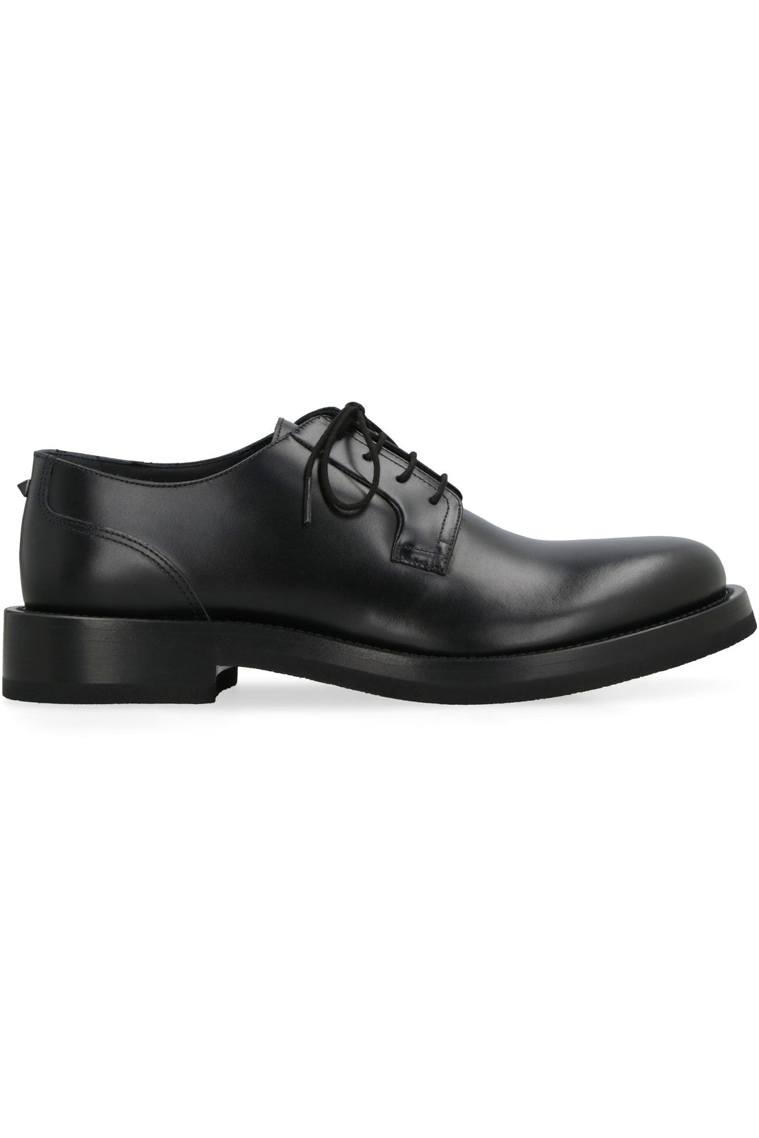 Valentino-OUTLET-SALE-Derby Rockstud Essential leather lace-up shoes-ARCHIVIST
