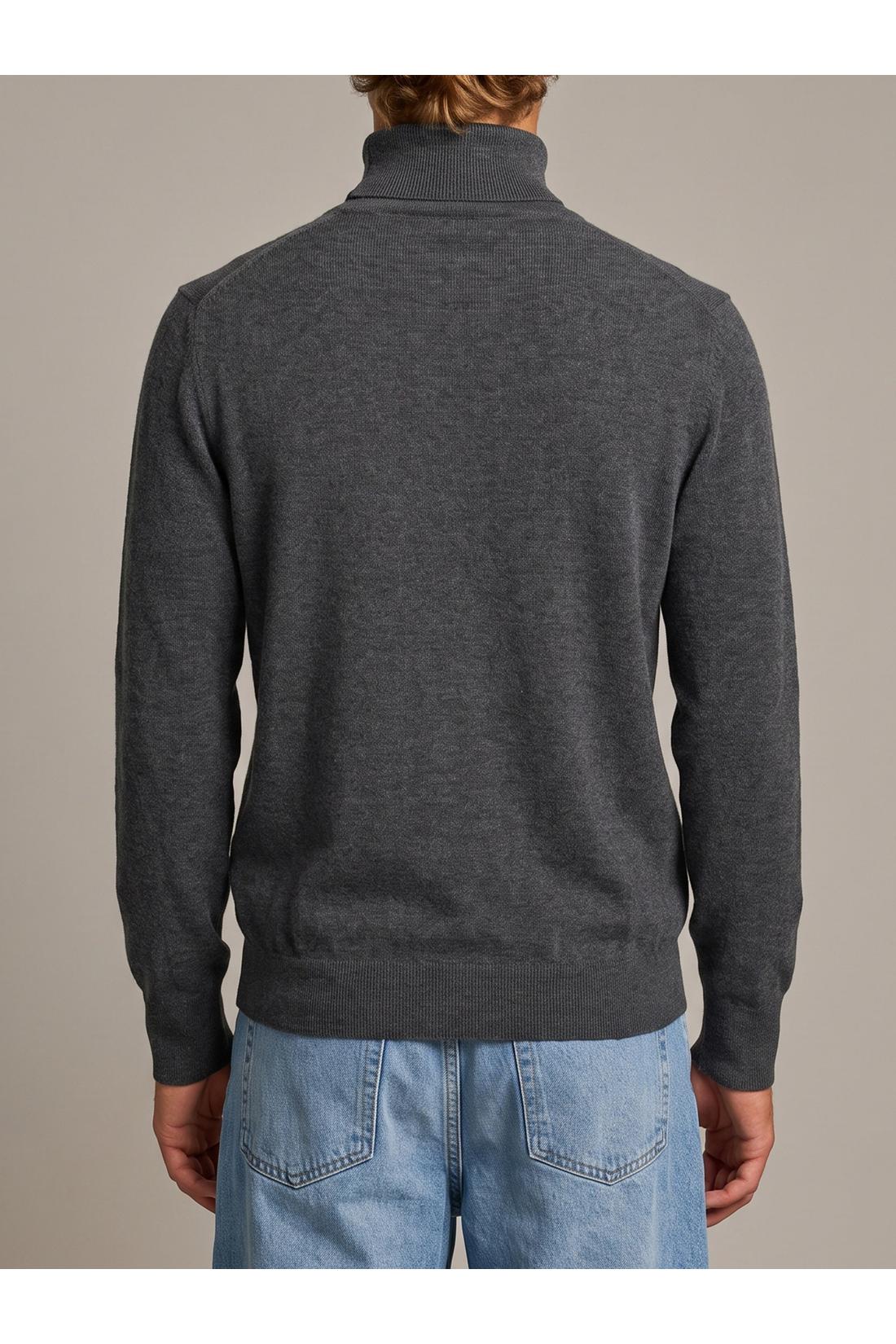 Ballantyne-OUTLET-SALE-Derby grey cashmere turtleneck-ARCHIVIST