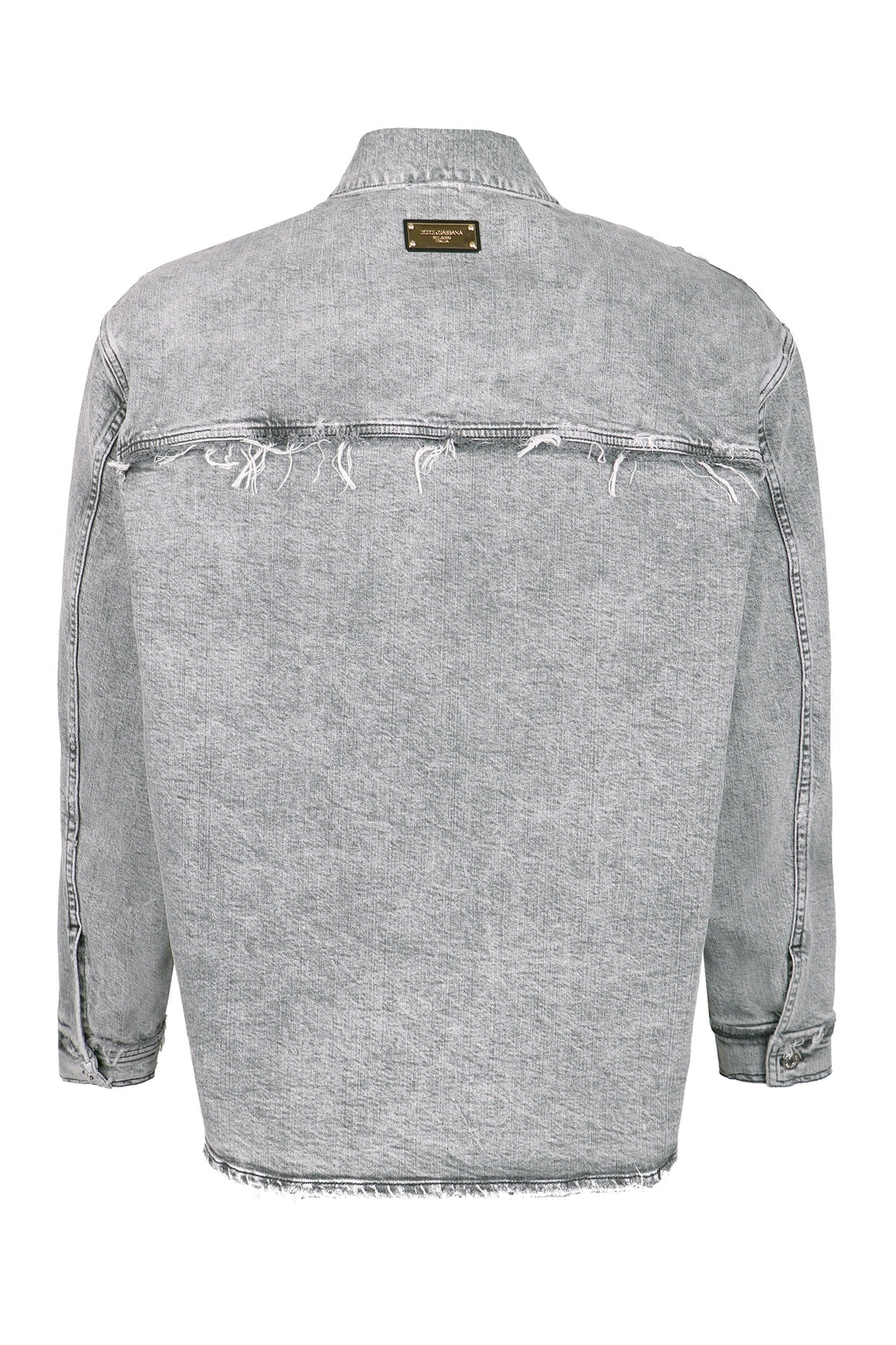 Dolce & Gabbana-OUTLET-SALE-Destroyed denim jacket-ARCHIVIST