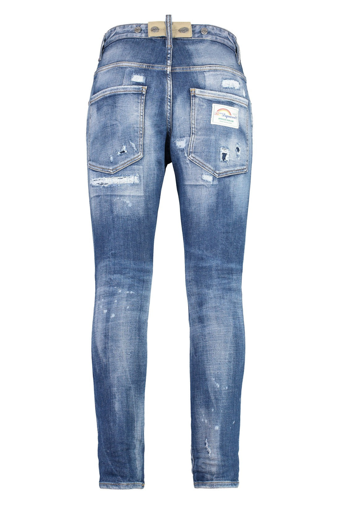 Dsquared2-OUTLET-SALE-Destroyed slim fit jeans-ARCHIVIST