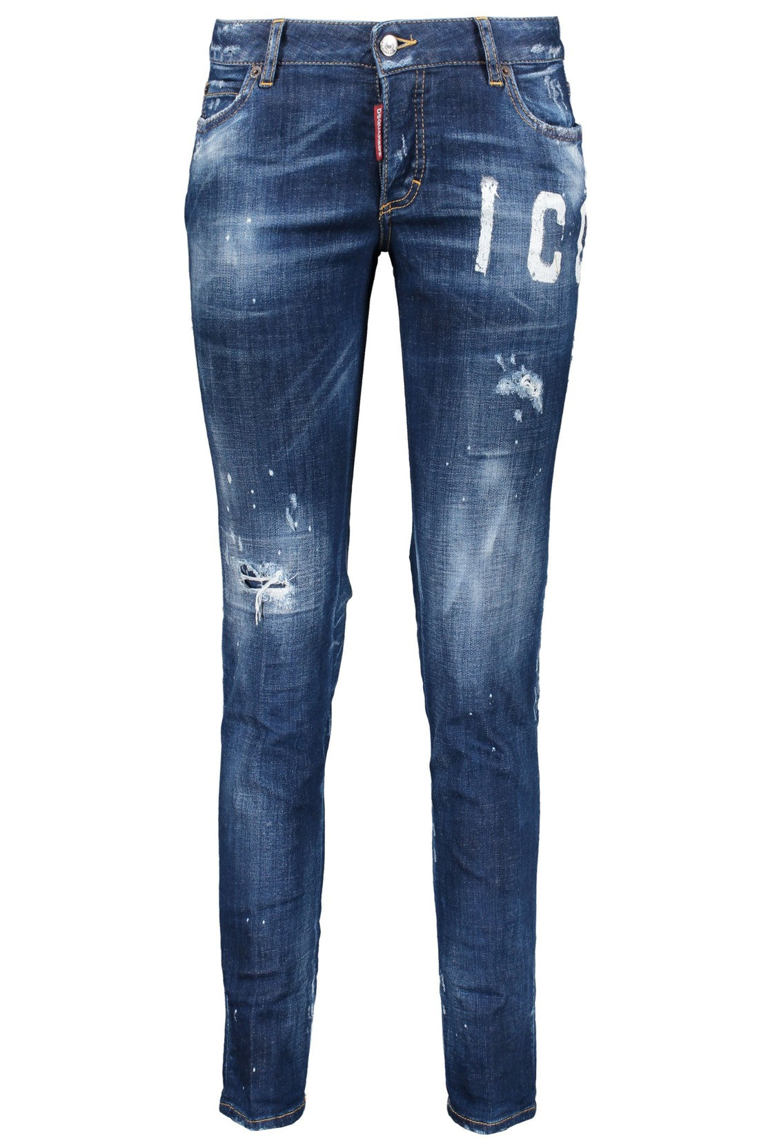 Dsquared2-OUTLET-SALE-Destroyed straight leg jeans-ARCHIVIST