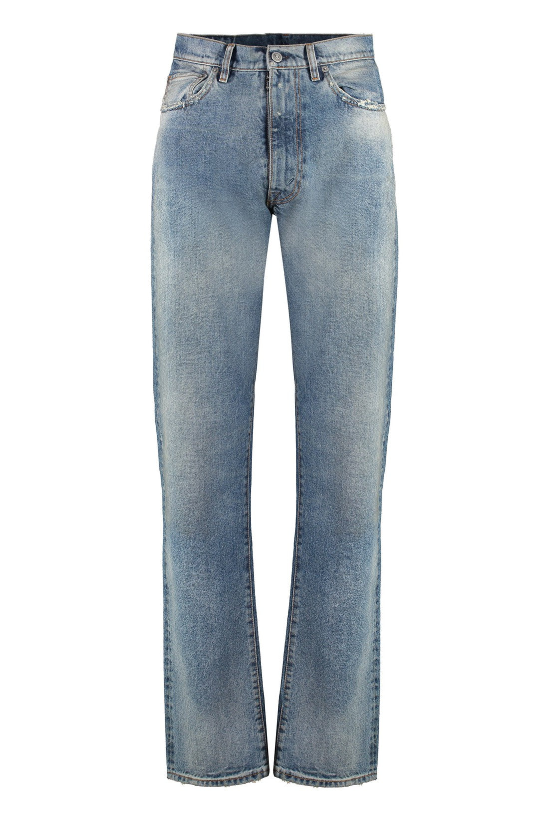 Maison Margiela-OUTLET-SALE-Destroyed straight leg jeans-ARCHIVIST