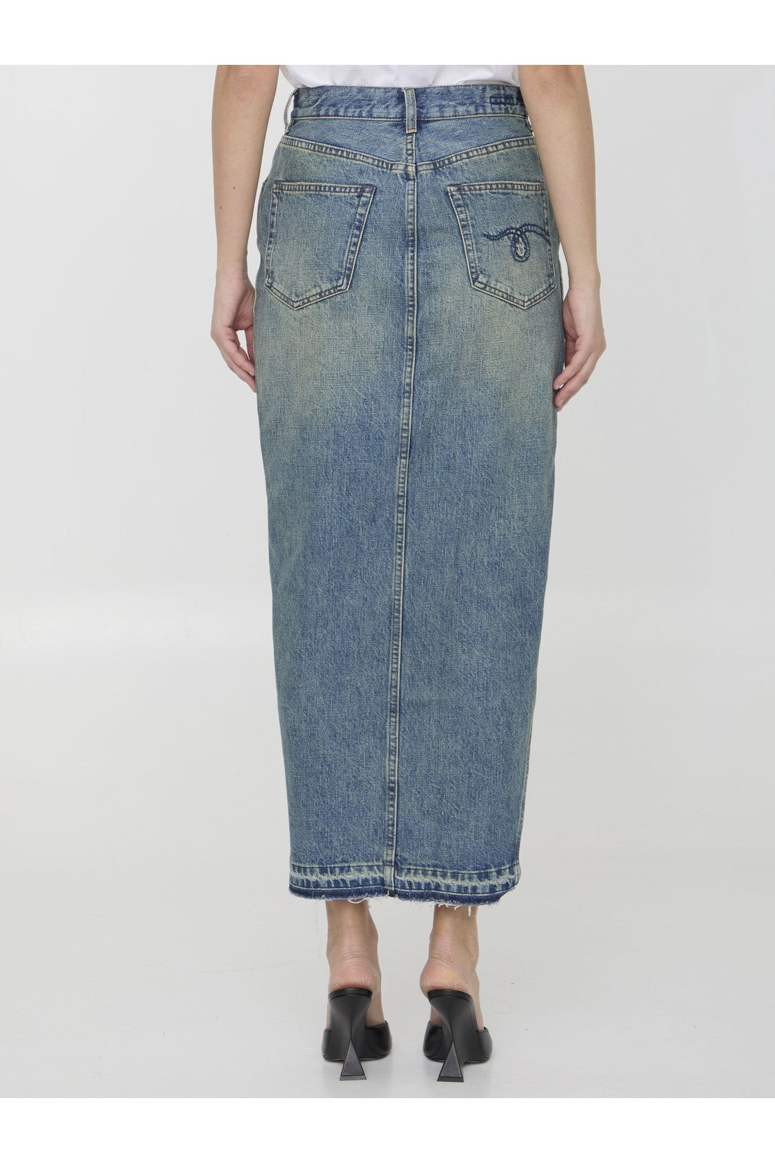 R13-OUTLET-SALE-Devon Side Slit skirt-ARCHIVIST