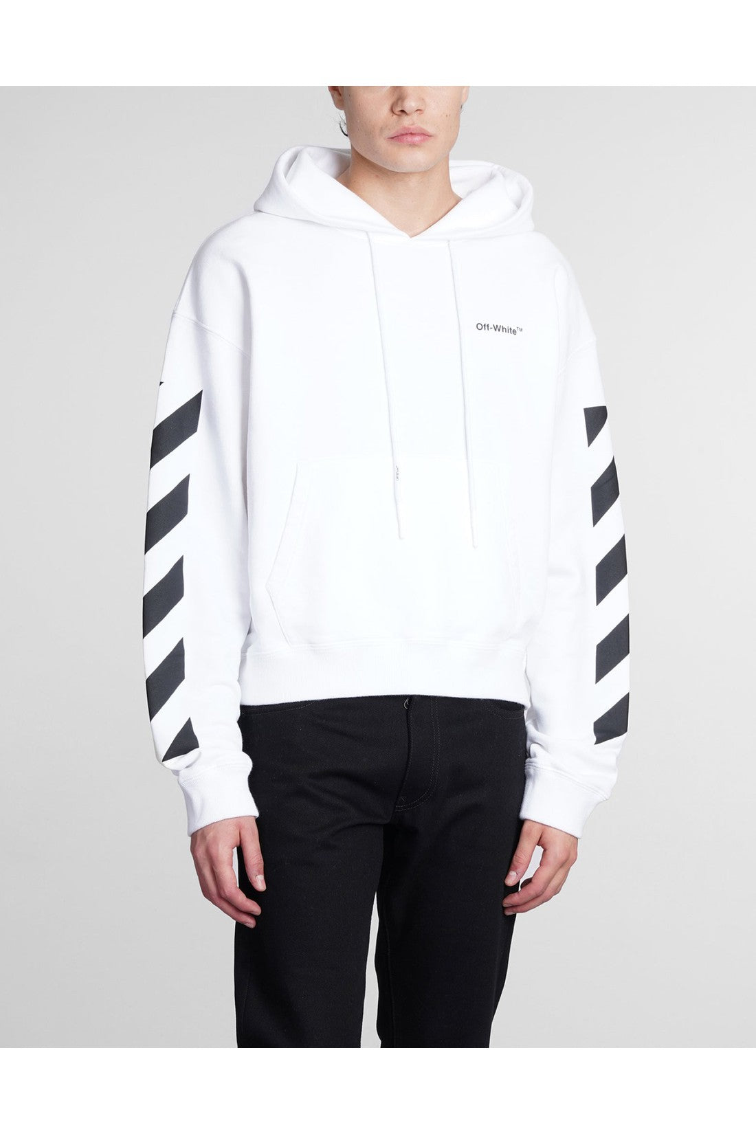 Off-White-OUTLET-SALE-Diagonal Helvetica Logo Oversize Hoodie-ARCHIVIST