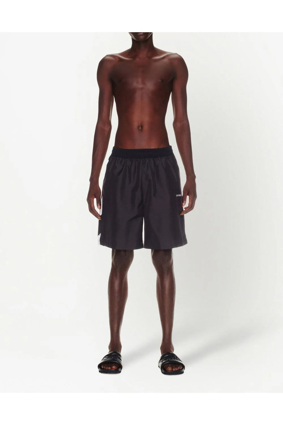 Off-White-OUTLET-SALE-Diagonal Logo Surfer Swim Shorts-ARCHIVIST