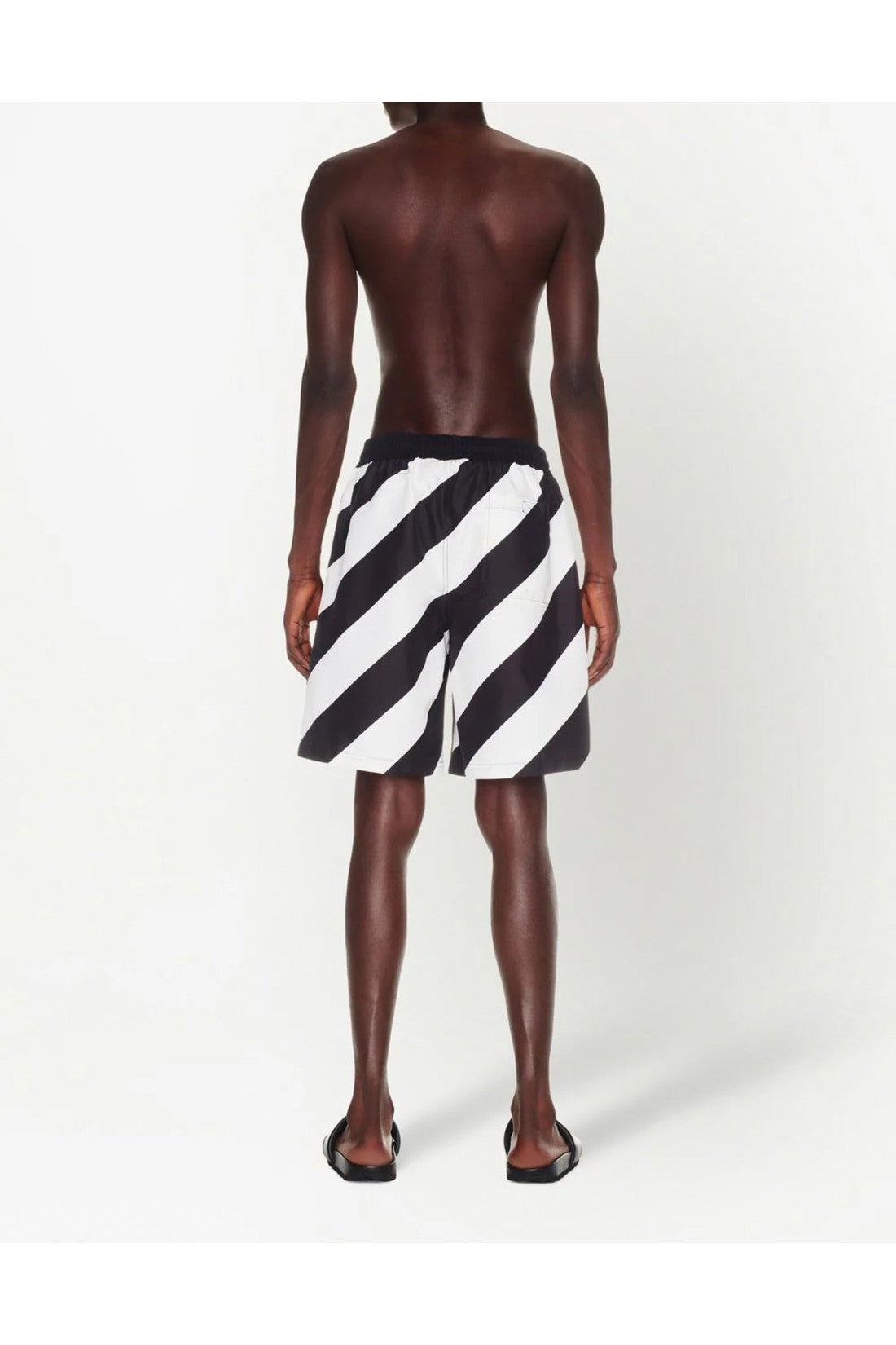 Off-White-OUTLET-SALE-Diagonal Logo Surfer Swim Shorts-ARCHIVIST