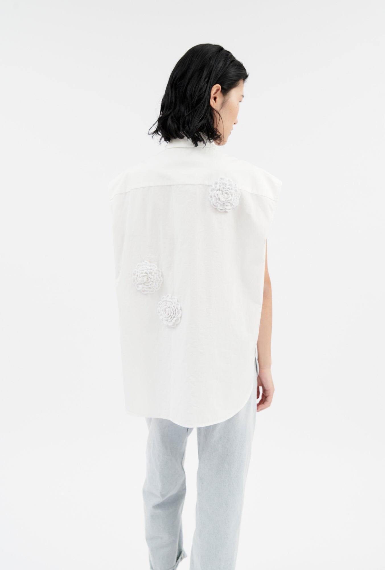 Odeeh-Diagonal Poplin Bluse, Milk-Hemden & Blusen-Black-Deal-Outlet-by-ARCHIVIST