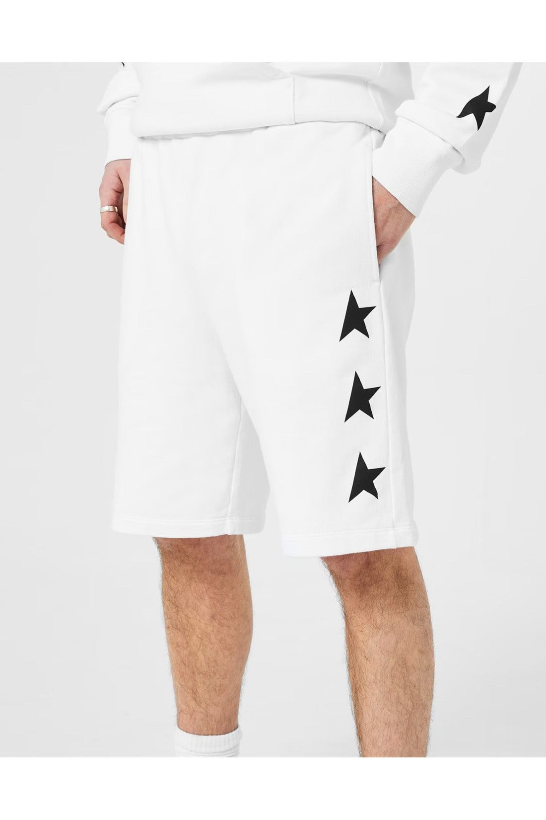 Golden Goose-OUTLET-SALE-Diego Star Logo Jersey Shorts-ARCHIVIST