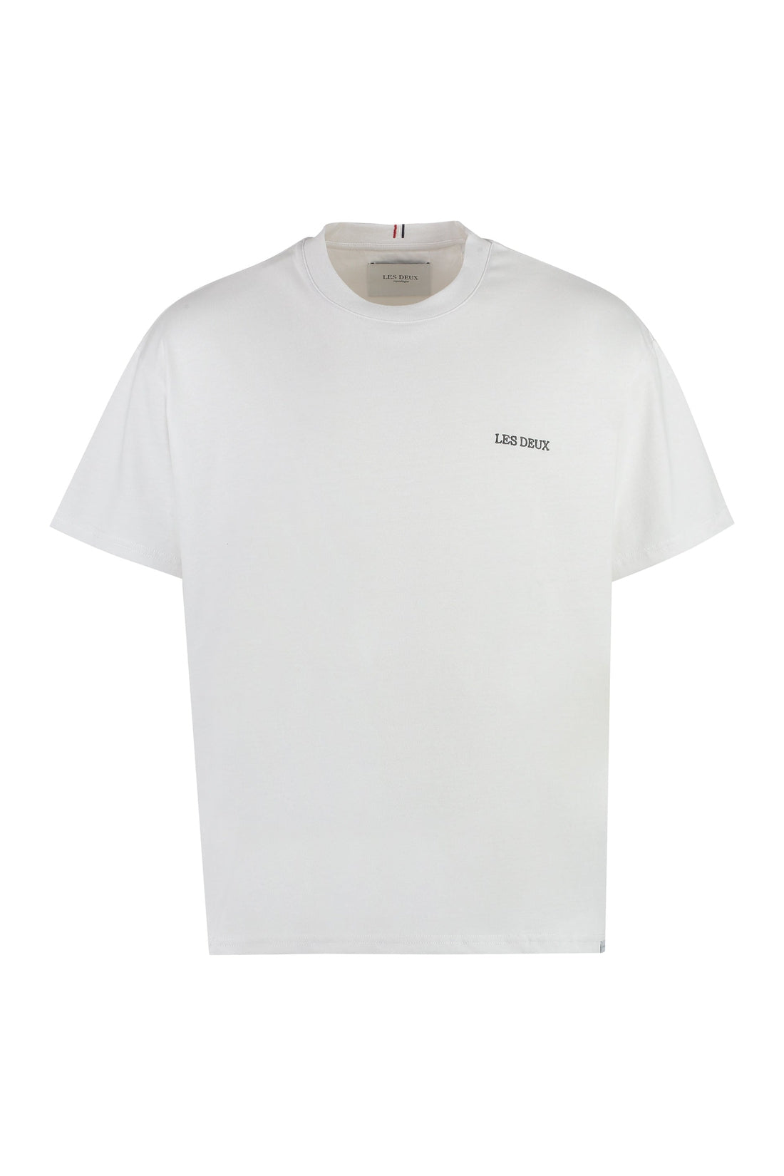 Les Deux-OUTLET-SALE-Diego logo embroidery cotton t-shirt-ARCHIVIST