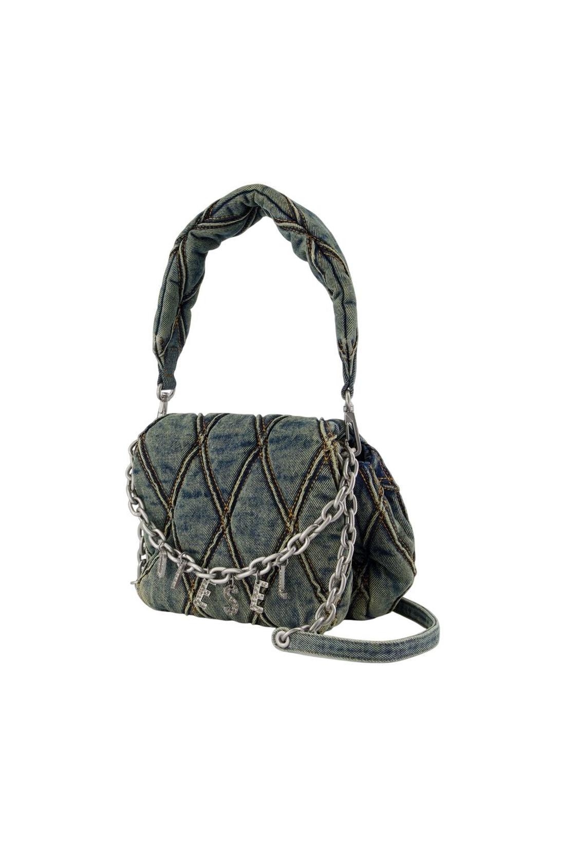 Charm-D Small Schultertasche - DIESEL - Baumwolle - Blau-Taschen-Diesel-ARCHIVIST