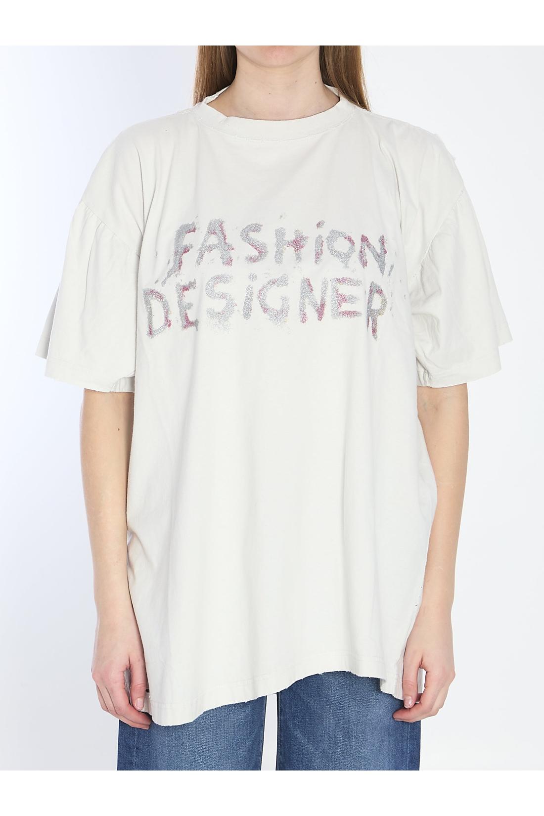 Balenciaga-OUTLET-SALE-Distressed cotton shirt-ARCHIVIST