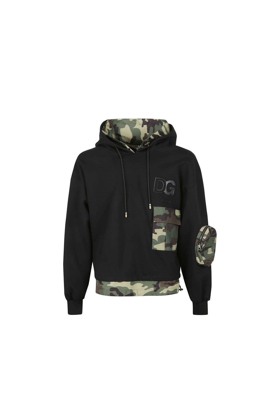 DOLCE & GABBANA-OUTLET-SALE-Dolce & Gabbana Camouflage-Print Hooded Sweatshirt-ARCHIVIST