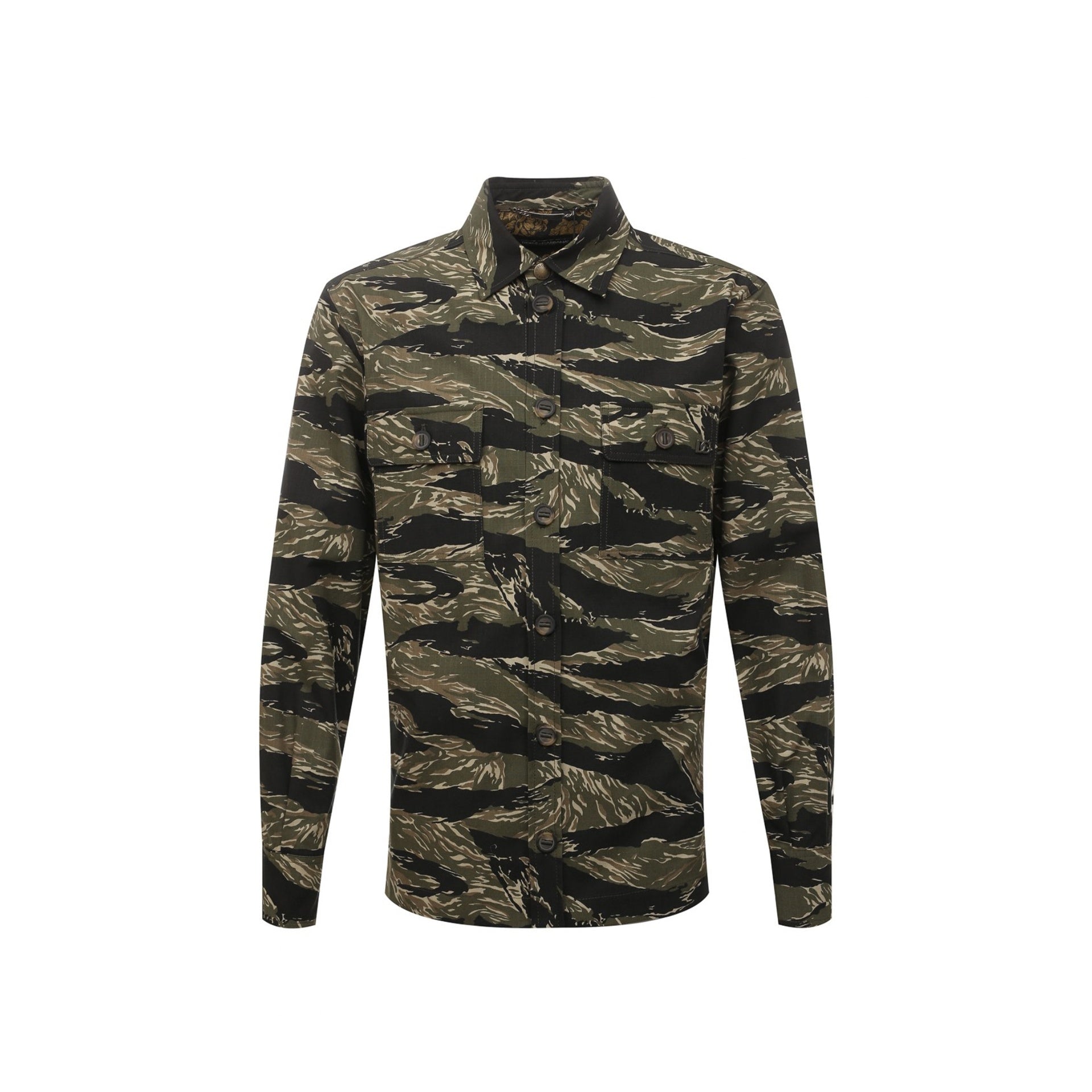 DOLCE & GABBANA-OUTLET-SALE-Dolce & Gabbana Camouflage Shirt-ARCHIVIST