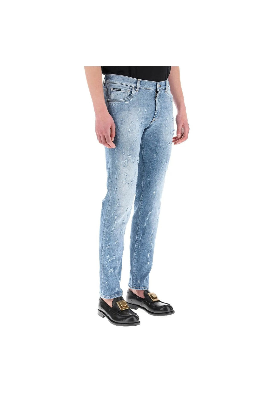 DOLCE & GABBANA-OUTLET-SALE-Dolce & Gabbana Cotton Denim Jeans-ARCHIVIST