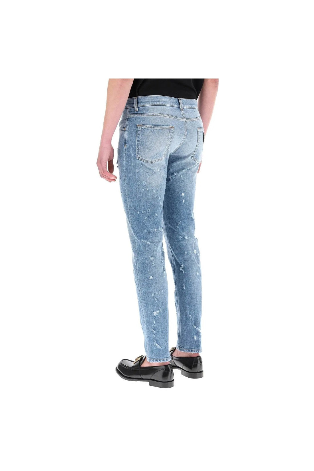 DOLCE & GABBANA-OUTLET-SALE-Dolce & Gabbana Cotton Denim Jeans-ARCHIVIST