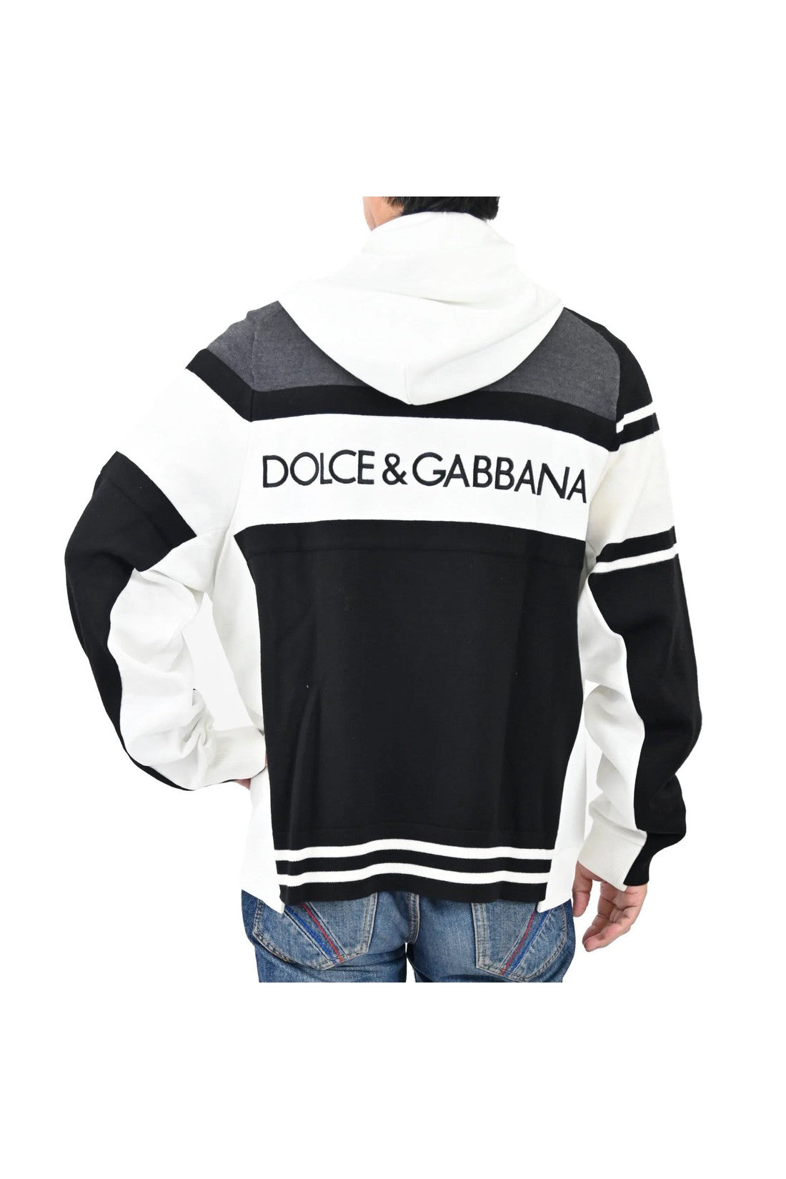 DOLCE & GABBANA-OUTLET-SALE-Dolce & Gabbana Cotton Hooded Sweatshirt-ARCHIVIST