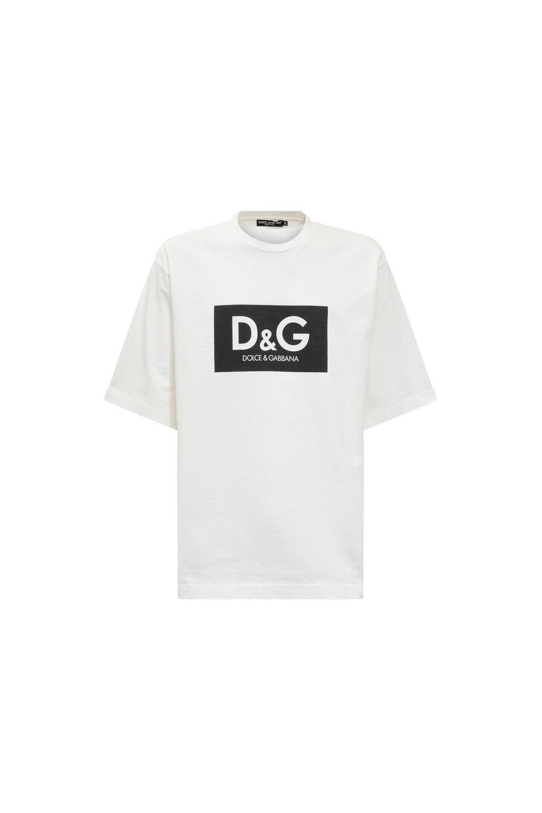 DOLCE & GABBANA-OUTLET-SALE-Dolce & Gabbana Cotton Logo T-Shirt-ARCHIVIST