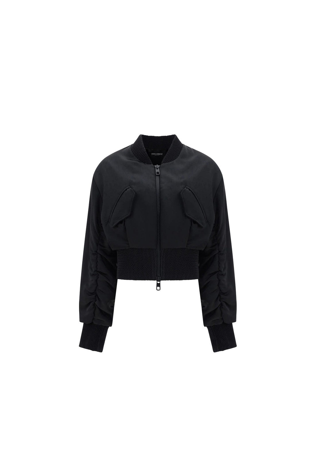 DOLCE & GABBANA-OUTLET-SALE-Dolce & Gabbana Cropped Bomber Jacket-ARCHIVIST