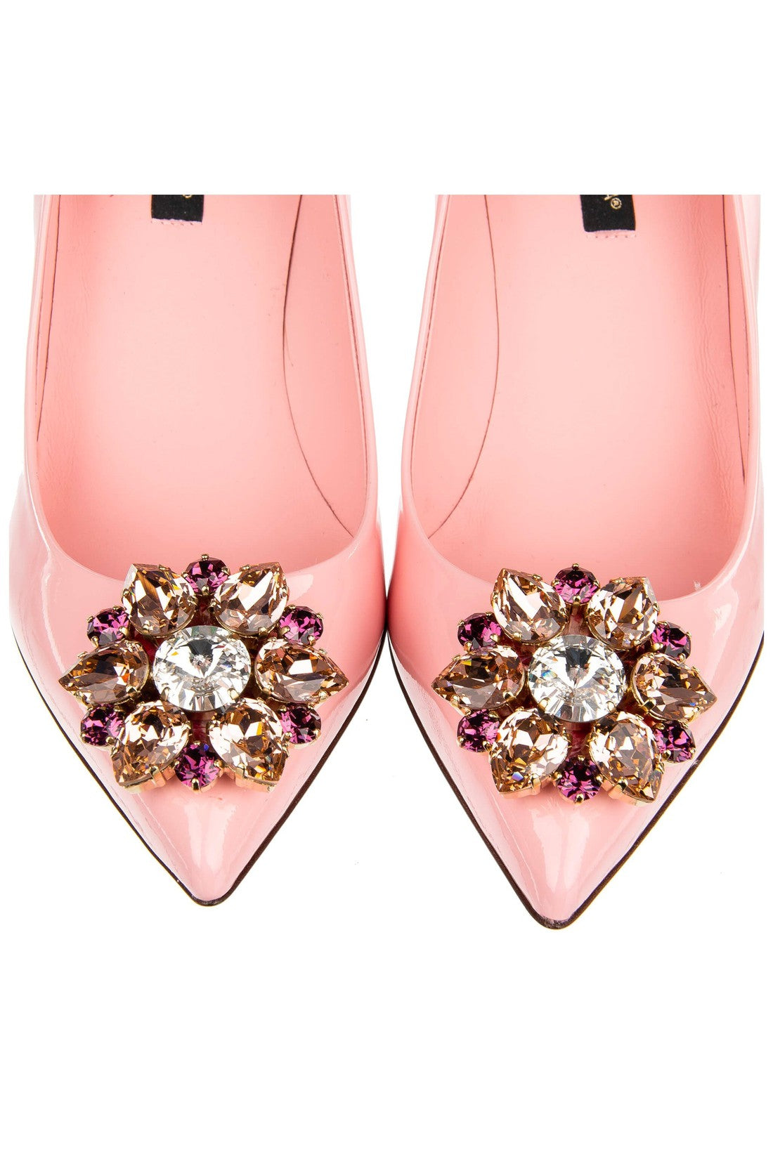 DOLCE & GABBANA-OUTLET-SALE-Dolce & Gabbana Crystal Embellished Suede Pumps-ARCHIVIST