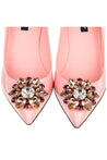 DOLCE & GABBANA-OUTLET-SALE-Dolce & Gabbana Crystal Embellished Suede Pumps-ARCHIVIST