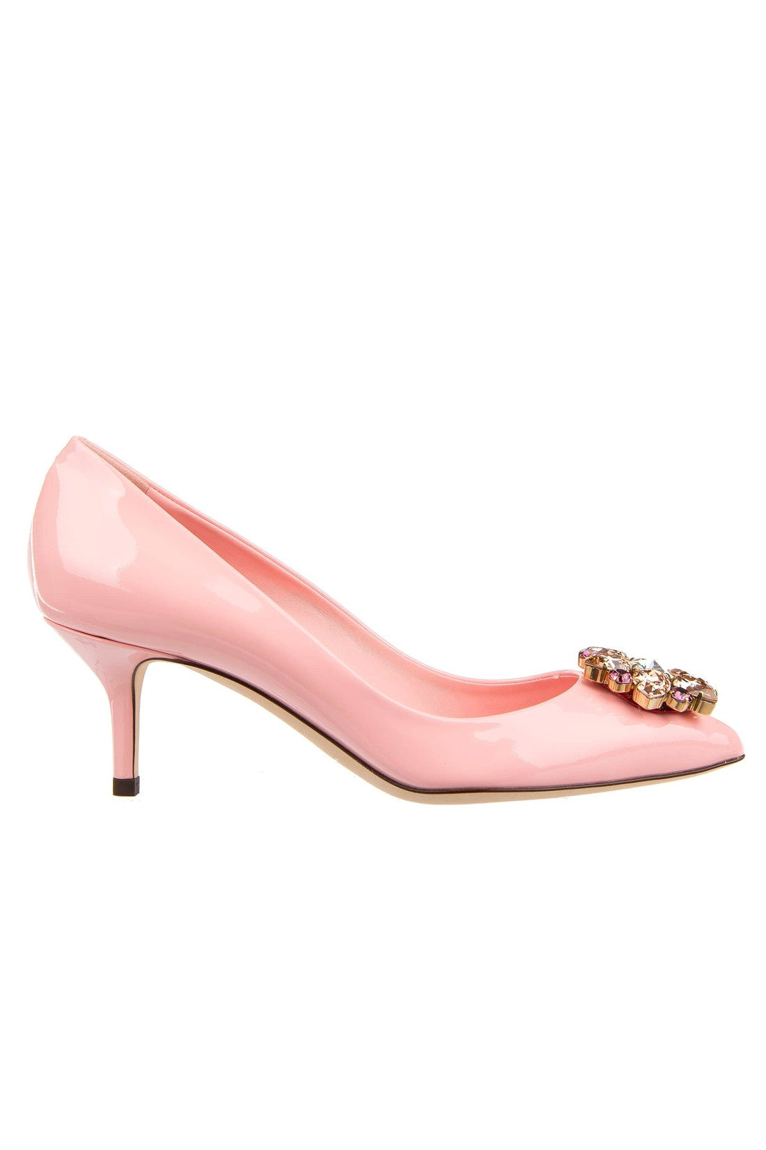 DOLCE & GABBANA-OUTLET-SALE-Dolce & Gabbana Crystal Embellished Suede Pumps-ARCHIVIST